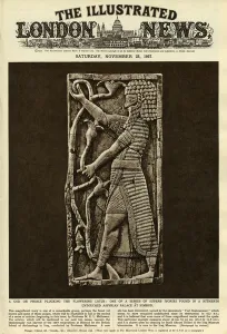 Lotus Prints: ILN cover 1957, Assyrian ivory carving at Nimrud