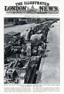 1940 Prints: ILN cover - Bren-carriers being entrained