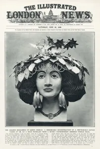Head Prints: ILN cover - Golden head-dress of Queen Shub-ad