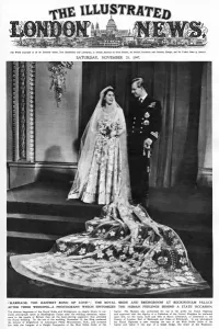 1947 Prints: ILN front cover: Princess Elizabeth and the Duke of Edinburg