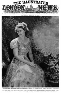 Featuring Prints: ILN Front cover: Princess Elizabeth in February 1946