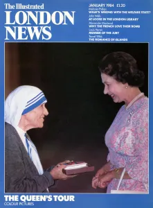 Queen Elizabeth II Prints: ILN front cover of the Queen and Mother Teresa