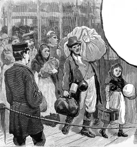December Prints: Immigrants landing at Castle Garden, New York, 1886