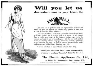 Floor Prints: Imperial Vacuum Cleaner advertisement, 1914
