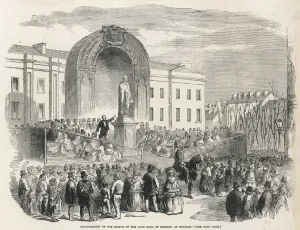 Ulster Prints: Inauguration of the statue of the late Earl of Belfast, at B