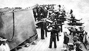 Prisoners Prints: Including Captain Von Muller and Prince Francis Joseph: Emden prisoners on a British warship