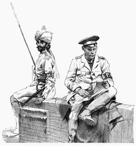 Allies Prints: Indian and British soldiers in Northern France, WW1