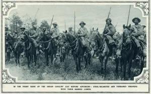 Cavalry Prints: Indian cavalry preparing for an offensive during World War I
