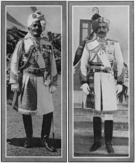 Princes Prints: Indian Maharajahs offering support to Britain in First World