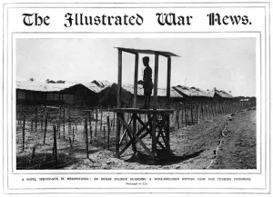 Guarding Prints: Indian soldier stands guard during World War I