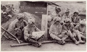 Relaxing Prints: Indian troops stationed at Contalmaison during WWI