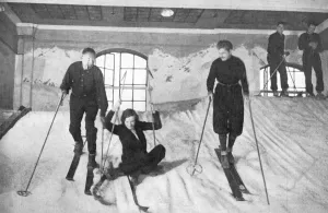 Slope Prints: Indoor ski school at Piccadilly Circus