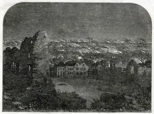 Prints of Dudley and its iron works, from the castle. Date: 1853 July Prints: INDUSTRY / SCENE / DUDLEY