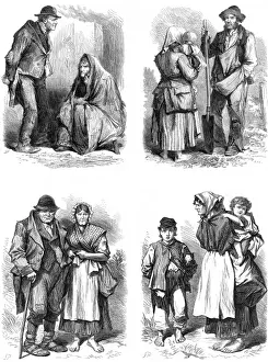 Village Prints: Inhabitants of a bog village, near Castlereagh, Ireland