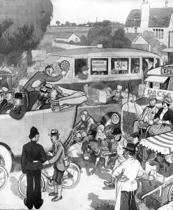 Derby Prints: The Innocent Abroad on Derby Day by Illingworth