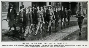 Lawyer Prints: Inns of Court Brigade on the march, WW1