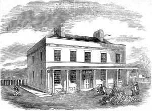 1857 Prints: Insane Soldiers Asylum, Chatham, Kent, 1857