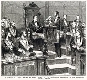 Prince Prints: Installation of Prince Leopold as Grand Master of the Oxfordshire Freemasons in the Sheldonian Theatre