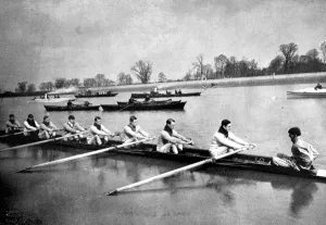 Oxford Prints: The Inter-varsity boat-race: The Crews at Practice
