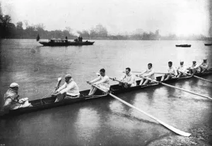 University Prints: The Inter-varsity Boat-race: The crews at practice