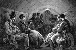 Under Ground Prints: Interior carriage of the Thames Subway