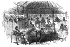 Abroad Prints: The interior of a court house, Ceylon