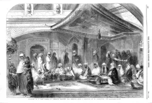 Singing Prints: Interior of Golden Temple at Amritsar, 1858