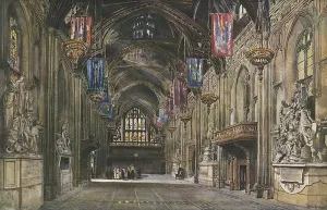 Interiors Prints: Interior of the Guildhall, London