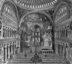 Sophia Prints: Interior of Hagia Sophia, Constantinople (Istanbul)