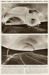 Opens Prints: Interior of the Mersey Tunnel, Liverpool