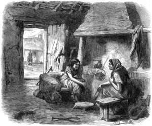 Fire Prints: Interior of a mud cabin in Kildare, Ireland