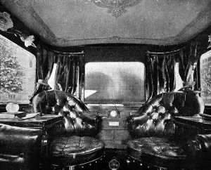 Leather Prints: Interior of new Pullman Mors car