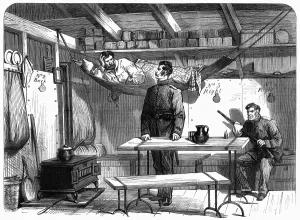 Armed Prints: Interior of police hut in County Mayo, Ireland