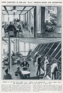 Amenities Prints: Interior of the R101 airship