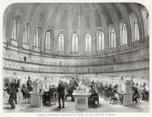 Interior Prints: Interior of the Reading Room, British Museum, London. Date: 1875