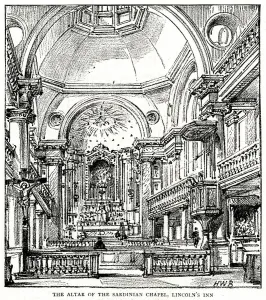 Lincolns Prints: Interior of the Sardinian Chapel, 1893