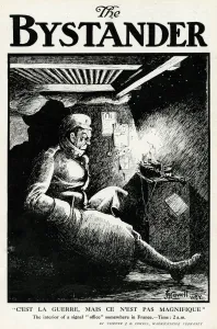 Intelligence Prints: The interior of a signal office somewhere in France