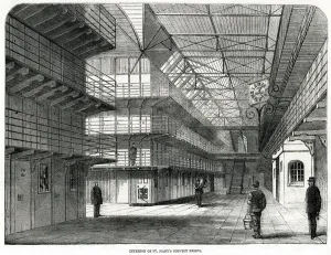 1861 Prints: Interior of St Marys Convict Prision 1861