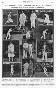 Tournament Prints: International tennis players at Wimbledon, 1911