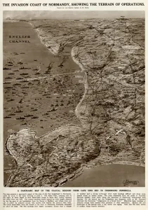 Operations Prints: Invasion coast of Normandy by G. H. Davis