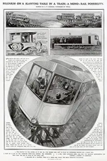 Line Prints: Inventor of the Gyroscopic monorail system Louis Brennan gave a demonstration of the capabilities of the rail of