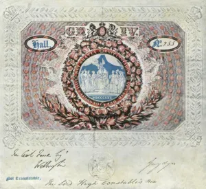 Cards Prints: Invitation to Coronation of King George IV