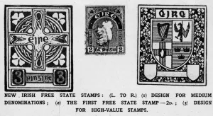 Oct16 Prints: Irish Free State stamps, 1922