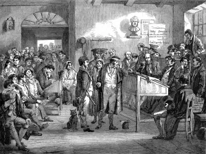 Spectators Prints: An Irish Petty Sessions Court