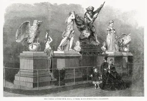 Paris Prints: Iron figure castings by M. Ducel of Paris, in the International Exhibition in London
