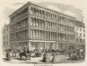 Windows Prints: Iron and glass warehouse at Glasgow