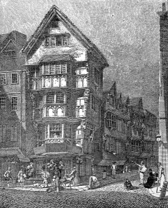 Lane Prints: Isaac Waltons House, Chancery Lane, London