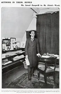 Interior Prints: Israel Zangwill (1864 - 1926), English playwright and novelist