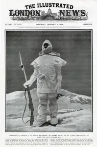 Winter Prints: Italian soldier wearing white camoflague, for action in the snow of the Italian Alps