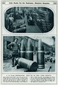 Inch Prints: Italy ready for the Austrians: munition supplies 1917